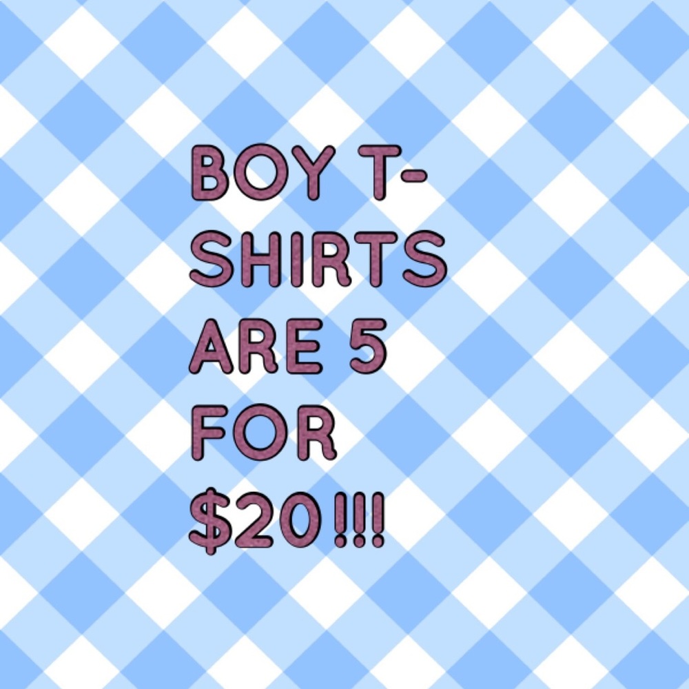 Bundle 5 boy t-shirts or shorts, any size